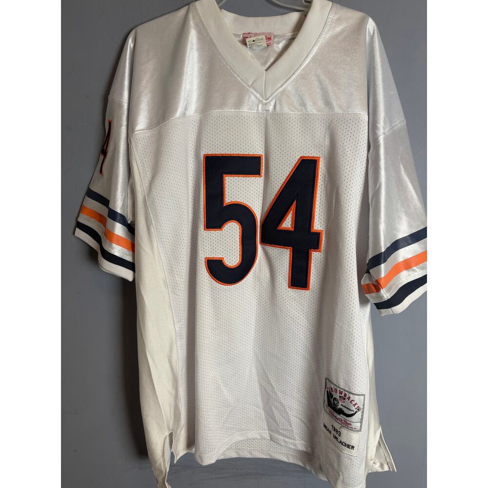 M&N Chicago Bears #54 Brian Urlacher Authentic Throwback Jersey  Men’s 56 White